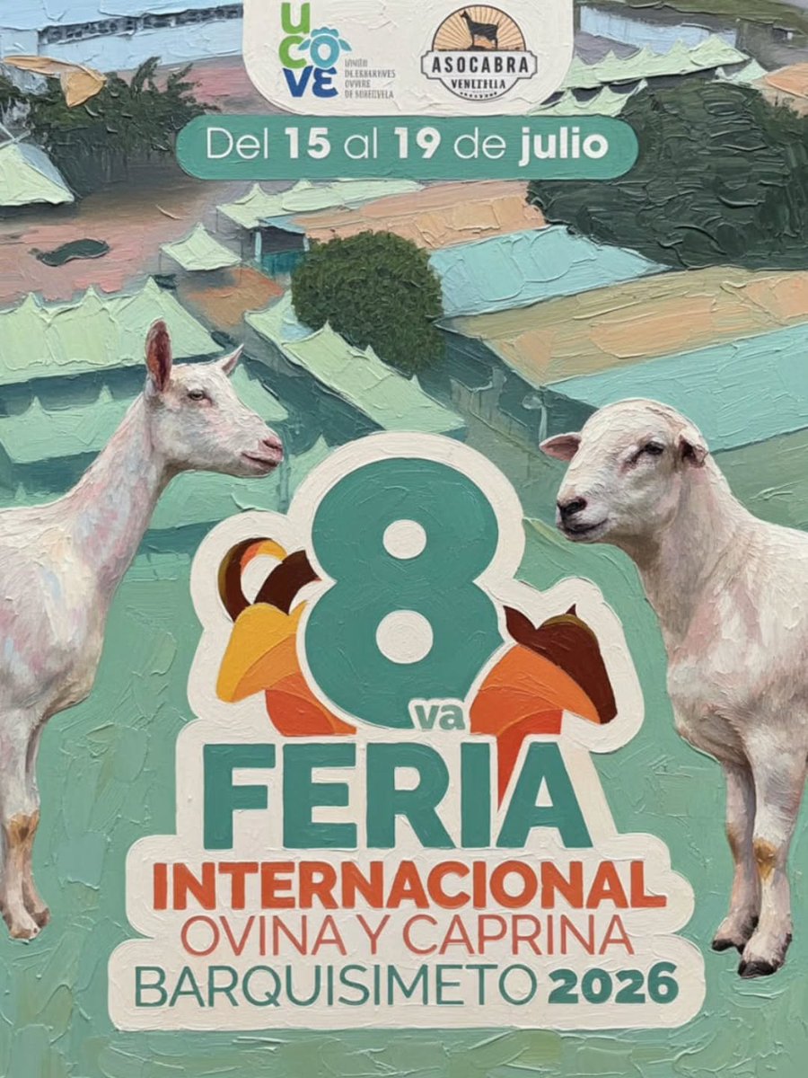 visionagro's tweet photo. #Evento Te invitamos al Complejo Ferial Bicentenario del 15 al 19 de julio en el marco del Larafest. 🐑🐐 Ven a disfrutar de la mejor vitrina de productores ovinos y caprinos del país, con ejemplares impresionantes y deliciosos productos derivados de nuestra industria. https://t.co/Y3C5jptwGG