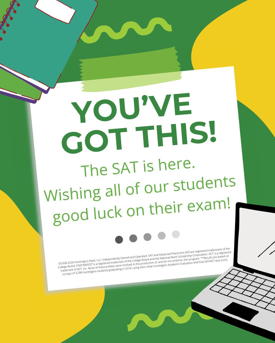 Massapequa_HLC's tweet photo. Good luck to all of our SAT prep students taking the June SAT today!
Ready to raise your scores? Sign up for our SAT prep course so you're ready for your test date.
#SAT #TestPrep #HighSchool #CollegePrep https://t.co/KWAmhUxQza