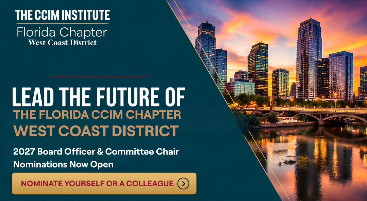 CCIMWest's tweet photo. Join the West Coast District Leadership Team for 2027! 

If you are interested in serving in 2027 or want to nominate someone who meets the qualifications for any of our leadership or committee positions, please submit here!

https://t.co/BcJINaLXxm 

Accepted thru June 10, 2026 https://t.co/hDQ4Ps7UVJ