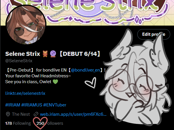 SeleneStrix's tweet photo. Thank you everyone for 250 followers here on X! I'm so happy that so many of you are excited to meet me 💚

I'll be the best Headmistress IRIAM has ever seen! https://t.co/hAeNQs1lNe