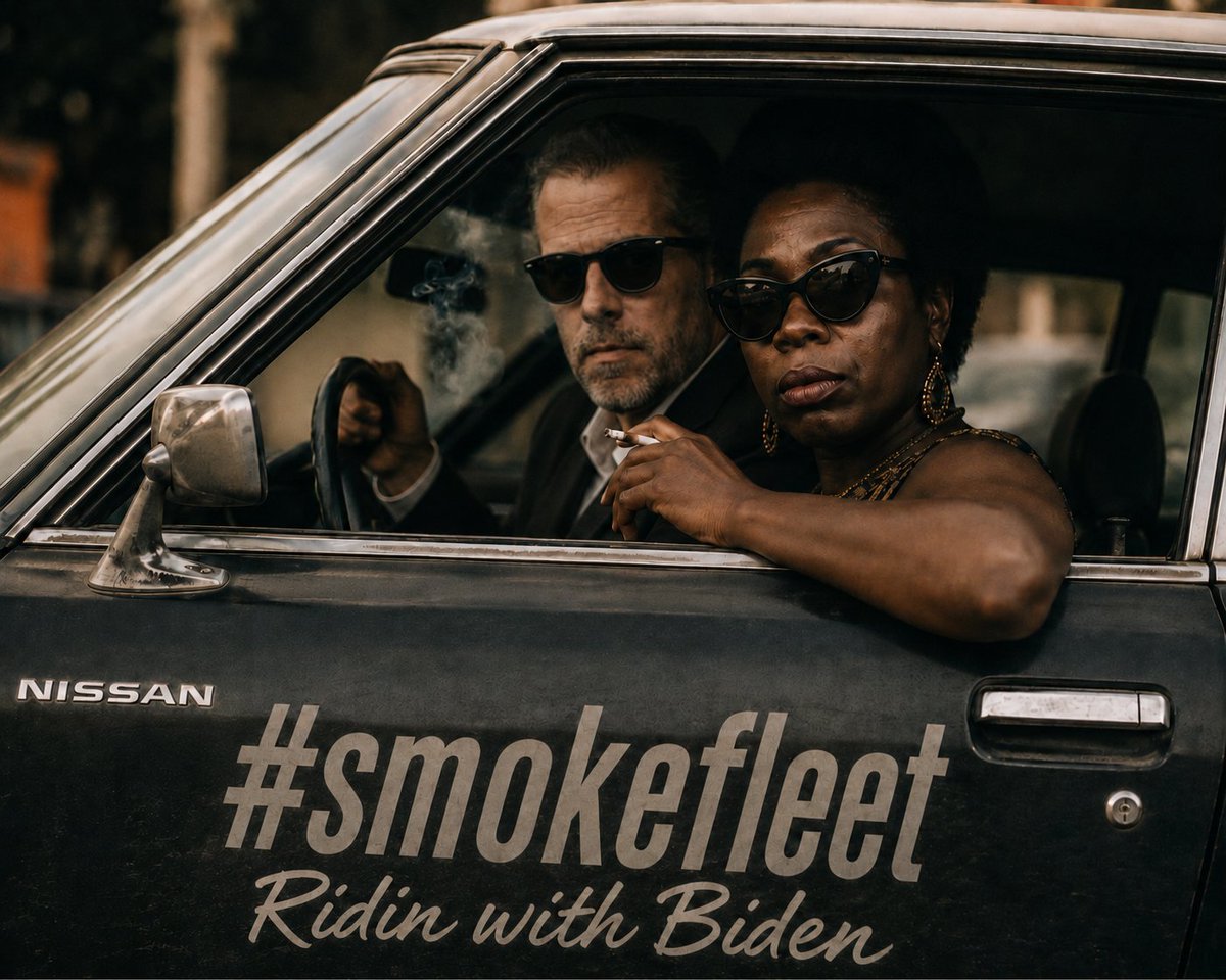NissanSimone's tweet photo. Important PSA for those of us creating content with @HunterBiden in it, keep it blunt free please. 

My updated pic, with respect.

#smokefleet #smokerises https://t.co/vKll9fe2kr