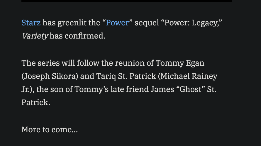 big_business_'s tweet photo. 👤50 CENT👤

📺POWER: LEGACY📺

⬜️THE SERIES WILL FOLLOW THE REUNION OF TOMMY EGAN AND TARIQ ST. PATRICK RUNNING A CRIMINAL ORGANIZATION TOGETHER⬜️

🚨2027🚨 https://t.co/bLmh5WApIx
