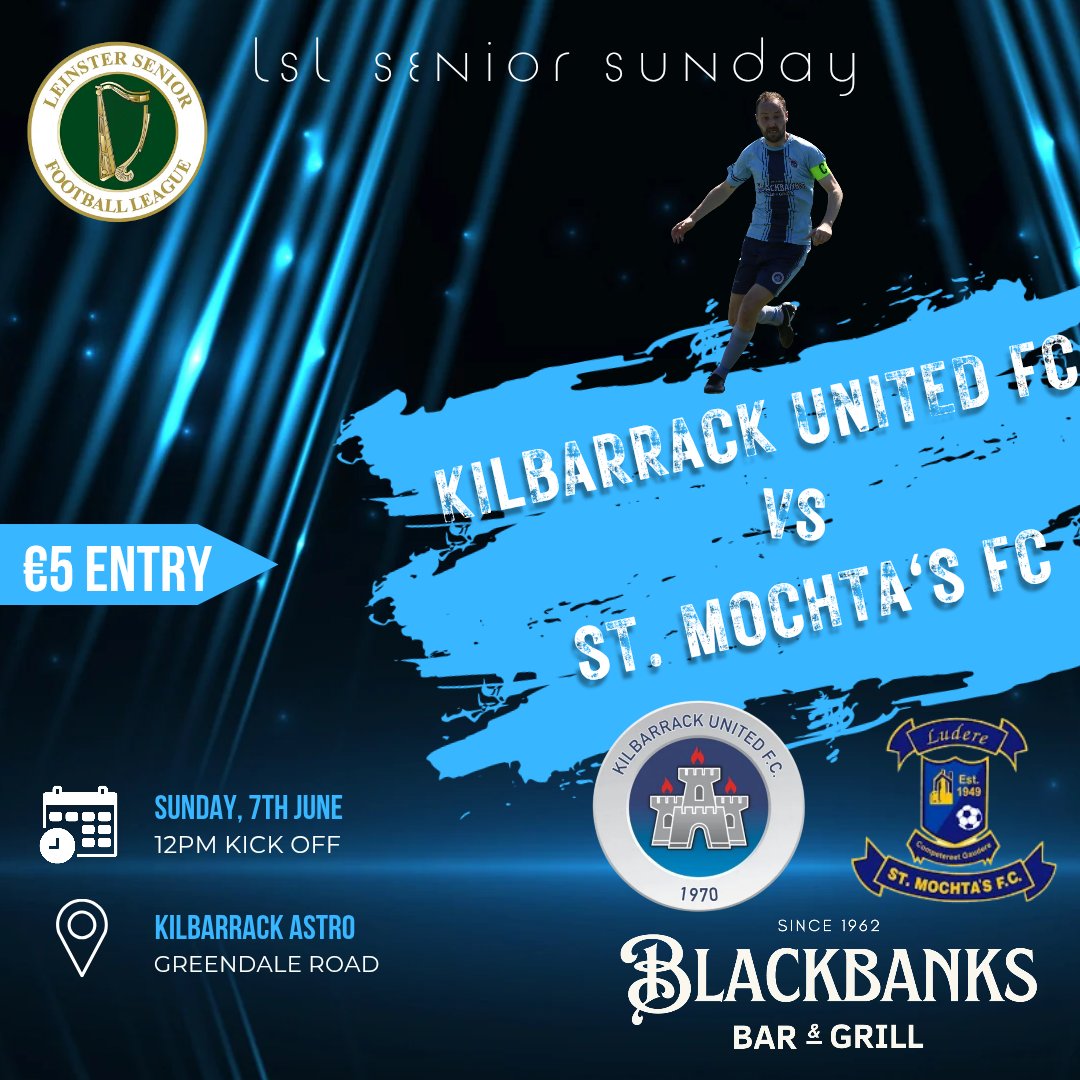 KilbarrackUtd's tweet photo. ⚽️🔥𝐋𝐚𝐬𝐭 𝐠𝐚𝐦𝐞 𝐨𝐟 𝐭𝐡𝐞 𝐬𝐞𝐚𝐬𝐨𝐧 𝐰𝐢𝐭𝐡 𝐞𝐯𝐞𝐫𝐲𝐭𝐡𝐢𝐧𝐠 𝐭𝐨 𝐩𝐥𝐚𝐲 𝐟𝐨𝐫 🔥⚽️

last game of the season for our LSL Senior Sunday side who face @stmochtasfc at home on Sunday at 12pm ⚽️

Come down and support the lads 👌

@LSLLeague https://t.co/6MIhW9Zxsn