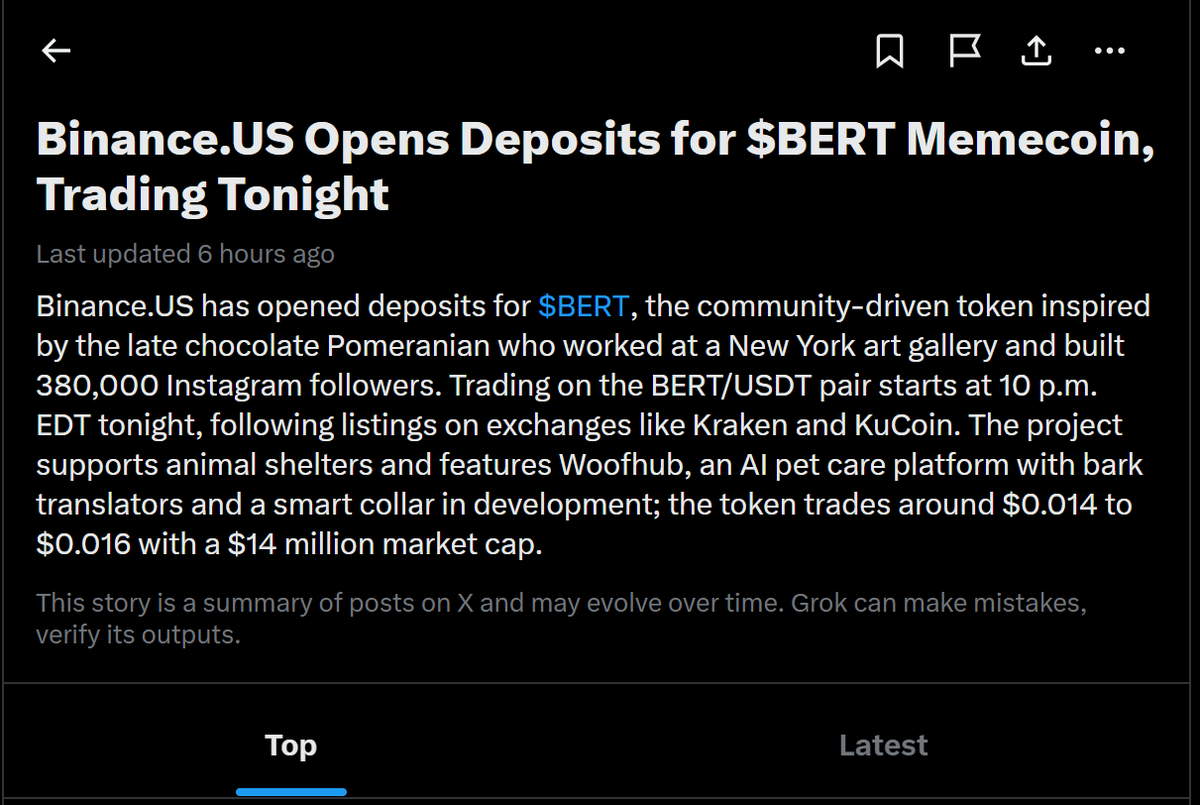bertcoincto's tweet photo. $BERT is trending on X today.

Your timeline is trying to tell you something. https://t.co/B79f43YnYh