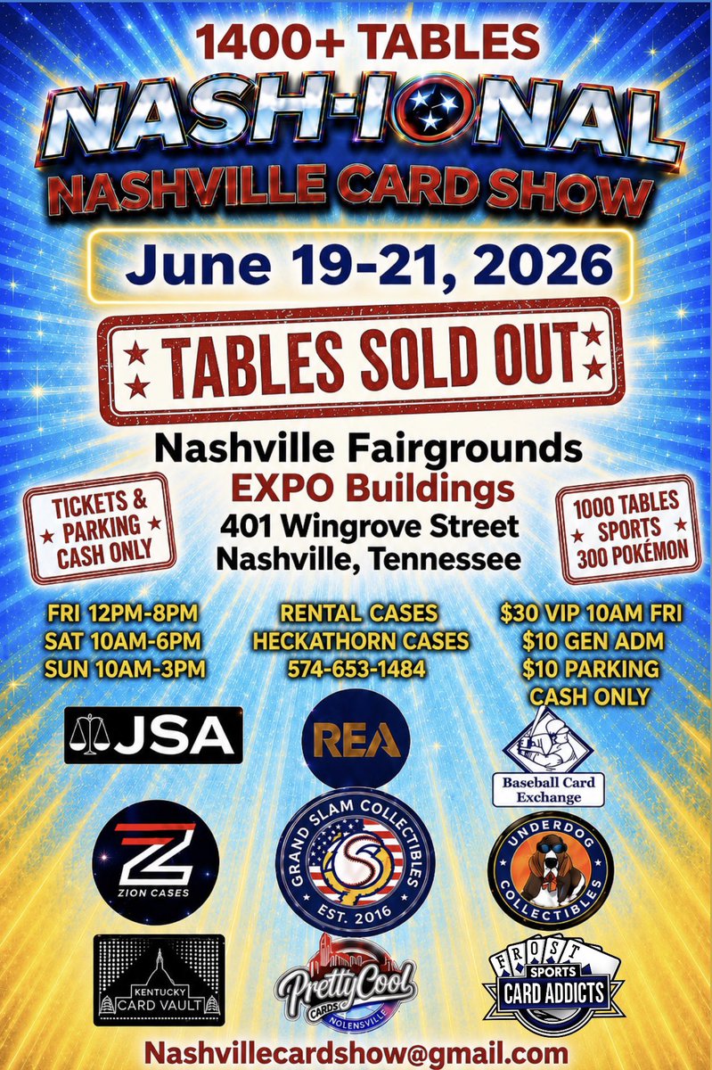 nashville pokemon card show The Nash-ional is back!! You dont want to miss one of the largest shows in the country! Get to Nashville!! A very special thanks to @mobilens_dronetours for putting this together! #Nashville