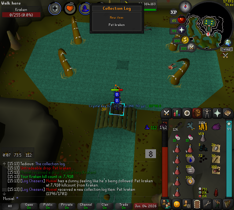 Musial_OSRS's tweet photo. #33 - Pet kraken- 7910 Kc https://t.co/vJN7I6FXNK