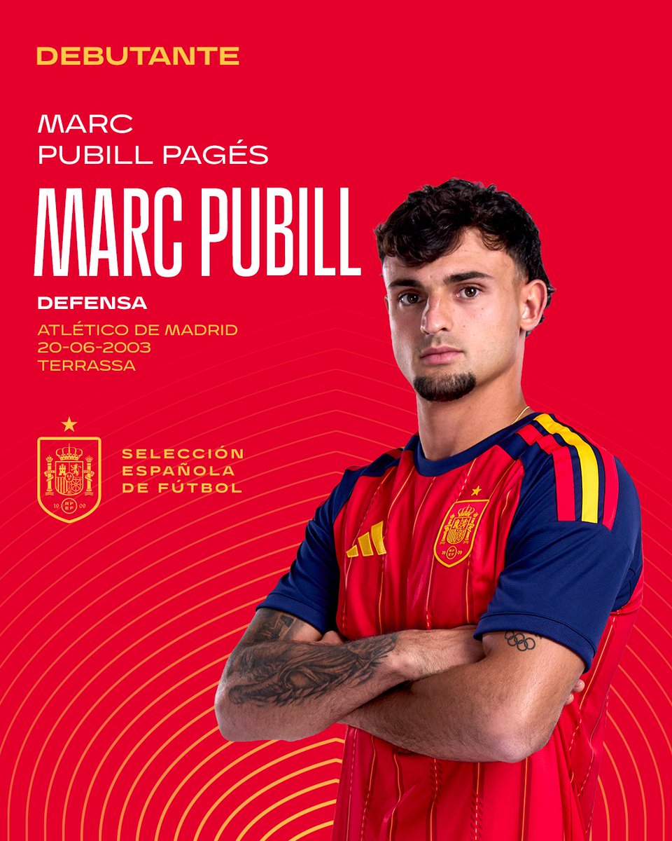 SEFutbol's tweet photo. 𝗧𝗥𝗘𝗦 𝗗𝗘𝗕𝗨𝗧𝗔𝗡𝗧𝗘𝗦 𝗗𝗘 𝗚𝗢𝗟𝗣𝗘!!

Marc Pubill, Turrientes y Javi Guerra se estrenan en estos momentos con la @SEFutbol en A Coruña.

¡Enhorabuena! 

🇪🇸 🆚 🇮🇶 | 1-1 | 60’

#VamosEspaña | #CopaMundialFIFA https://t.co/7aZySlBO66