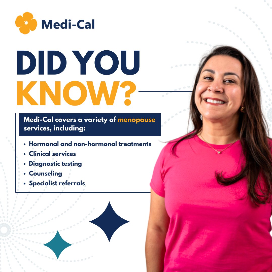 VCHumanServices's tweet photo. Talk to your doctor if you're experiencing menopause symptoms. To learn more about your Medi-Cal benefits, visit: https://t.co/uOXBoSFGq9 https://t.co/BWynD6VnkB