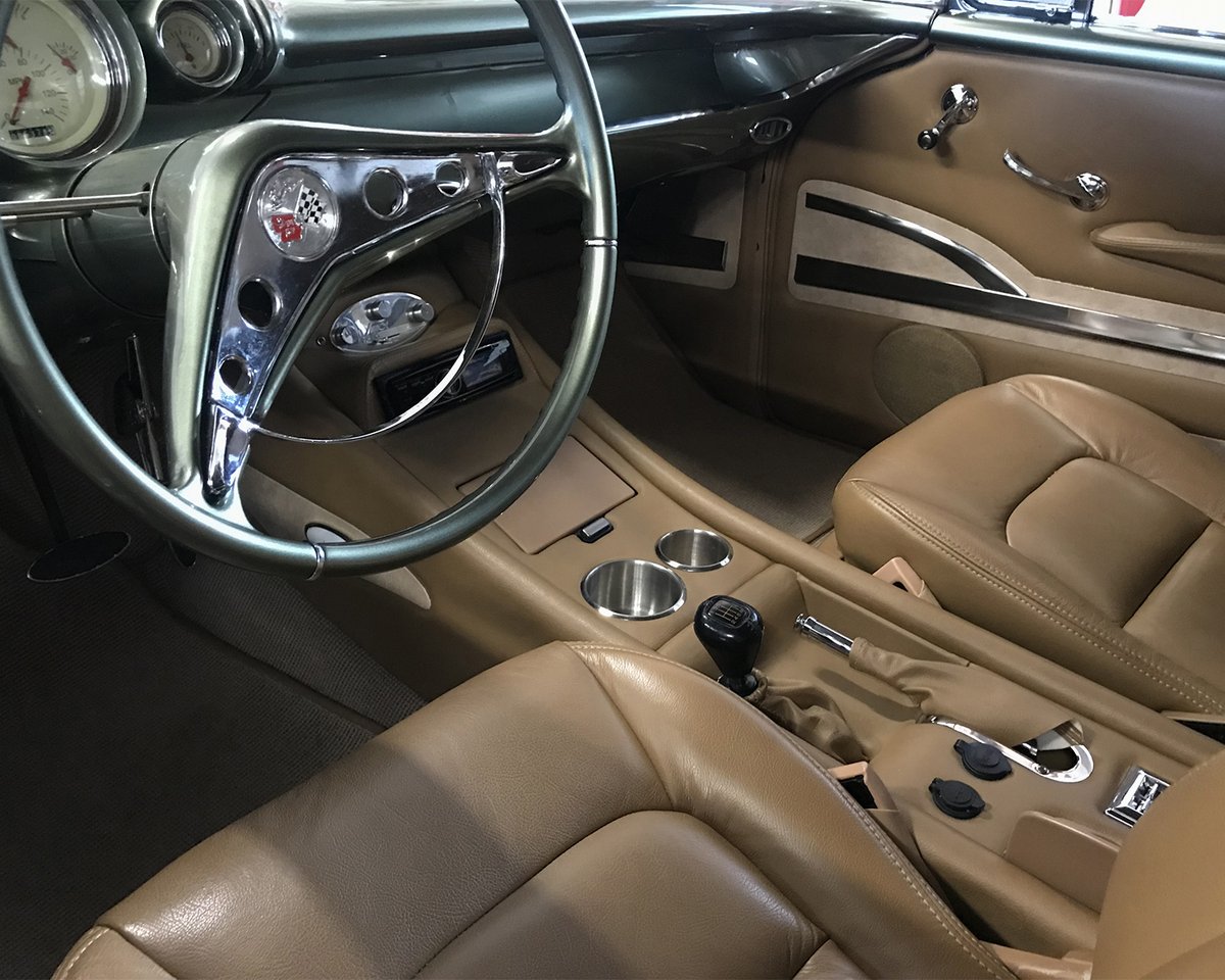 Six-speed wagon supremacy! This custom 1957 @chevrolet Nomad is
