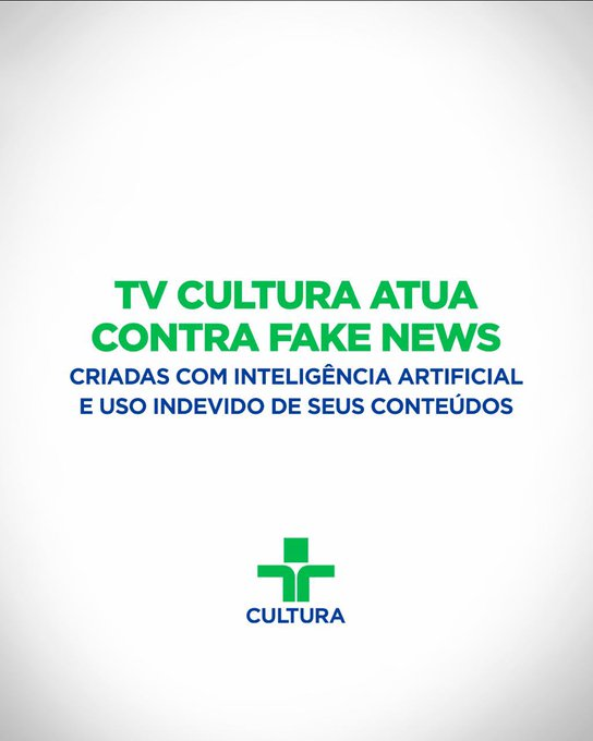 forumeplay's tweet photo. A TV Cultura se manifestou sobre essas propagandas com IA que aparecem uma briga fake no Roda Viva, e que estão por toda a parte: 

"A Fundação Padre Anchieta tem acompanhado com rigor os casos de manipulação e uso indevido de seus conteúdos e marcas em plataformas digitais para a disseminação de informações falsas.  

A instituição não aprova a utilização e a alteração de suas propriedades intelectuais, por meio de Inteligência Artificial, para a criação deliberada de conteúdo enganoso e a exposição inapropriada de seus jornalistas, apresentadores e colaboradores.  À medida que toma conhecimento desses casos, a Fundação adota as providências cabíveis, notificando as empresas responsáveis pelas plataformas de redes sociais e todo conteúdo relacionado ao ambiente digital. 

Tais notificações são imediatamente expedidas quando identificado o uso irregular de marcas da TV Cultura ou a associação não autorizada de material da emissora a publicações inverídicas.  Caso as providências solicitadas não sejam adotadas, a Fundação utilizará as medidas juridicamente pertinentes, mais gravosas, para proteção de sua imagem institucional, de suas produções e das propriedades da emissora."