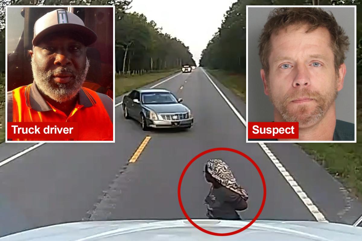nypost's tweet photo. Truck-driving preacher helps derail alleged kidnapping attempt on South Carolina highway https://t.co/8jTFm758Ai https://t.co/InplhwIiy9