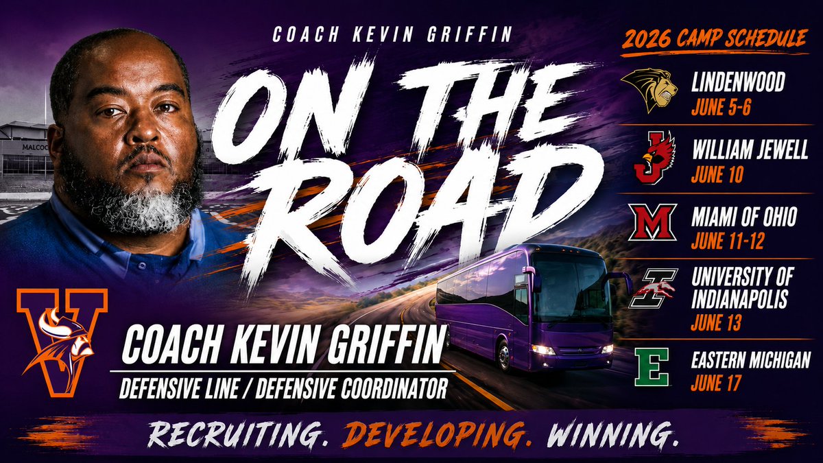 Coach_Griffin32's tweet photo. Camp season is here, looking forward to checking out and evaluating future Vikings. #ValleyWillRoll #MoValFootball #ADT #CampGrind https://t.co/WsdfYyMVoj
