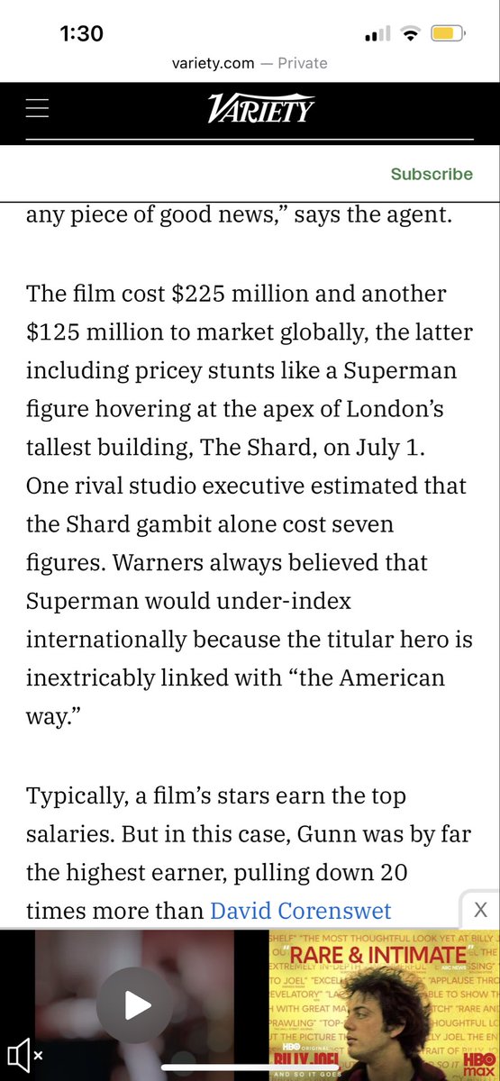 Neil___Beri's tweet photo. @Bootstrapbillie @Caporalchamp Tatiana Siegel reported Superman’s budget at 225M after the film was released. But we’re supposed to believe a random reinterpretation of the Ohio filing over an actual trade journalist. If it was only 140M-165, where’s Variety, Deadline, THR, or Bloomberg reports saying that? https://t.co/pSo2l4lovh
