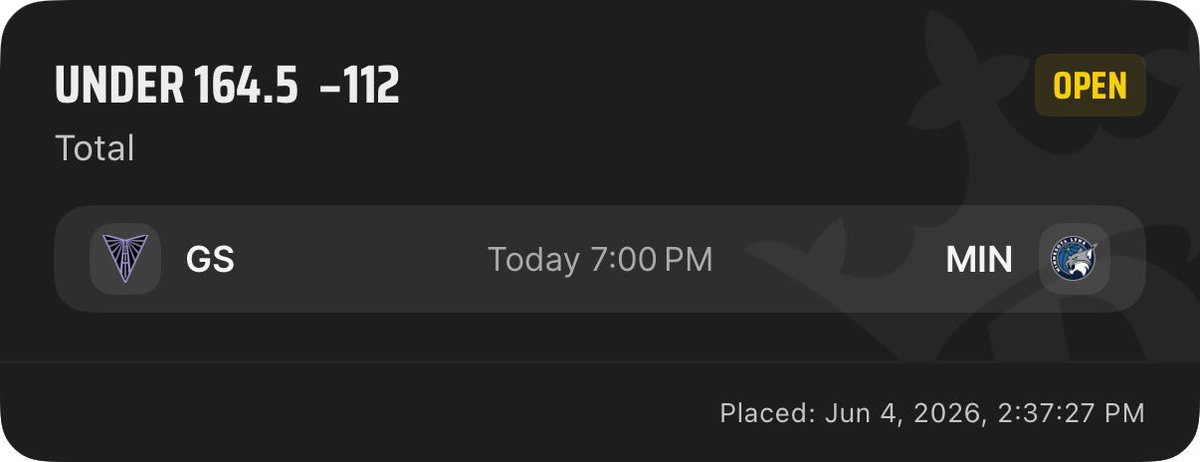 DreamsBets's tweet photo. $100 to $10,000 Challenge 👑
 
Step 1 : Lynx U164.5 -112 

$100 > $188

❤️ If Tailing | Full Card ~ https://t.co/h48qv3ZsFW https://t.co/1bzfrSSdW0