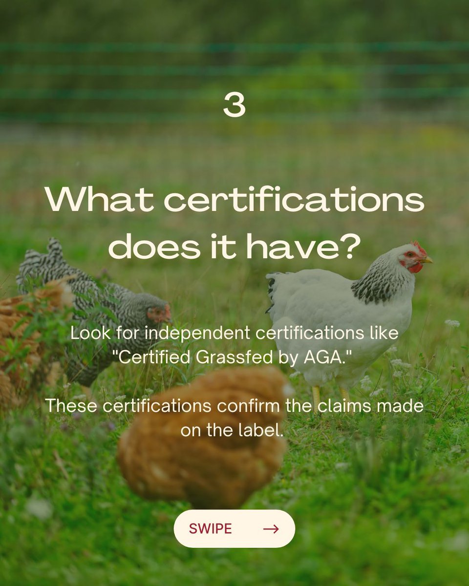 AmerGrassfed's tweet photo. Shopping for grassfed should feel clearer, not harder. 🛒
Start with three simple questions: Is it AGA Grassfed? Is it Product of USA? Do the words on the package match the species you’re buying? ✅
#AmericanGrassfed #AGAGrassfed #KnowYourFood #FoodTransparency #ProductOfUSA https://t.co/xHKuDeXm9c