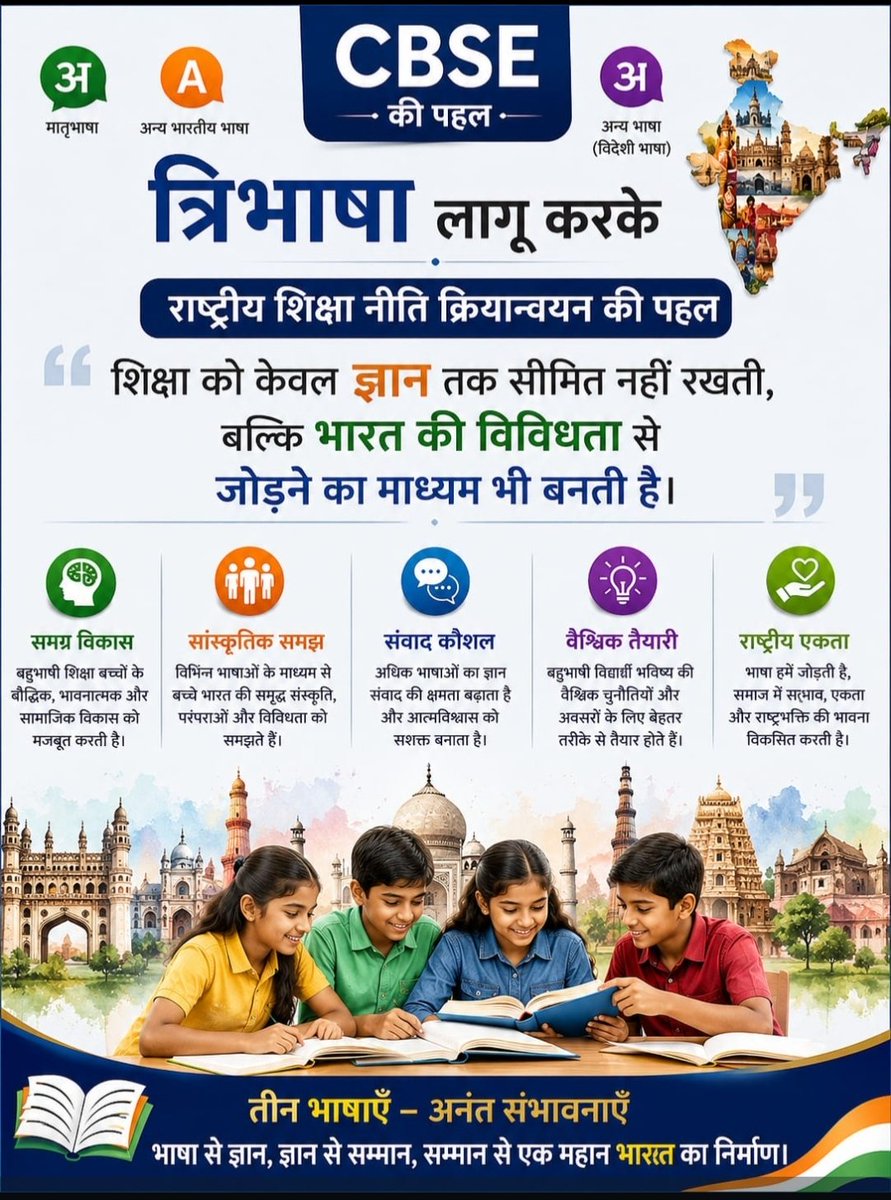 DangiNarendra's tweet photo. भाषाएँ केवल संवाद का माध्यम नहीं, बल्कि संस्कृति, संवेदना और राष्ट्रीय एकता का सेतु हैं।
#ThreeLanguagesOneFuture https://t.co/8UhccJAM8a