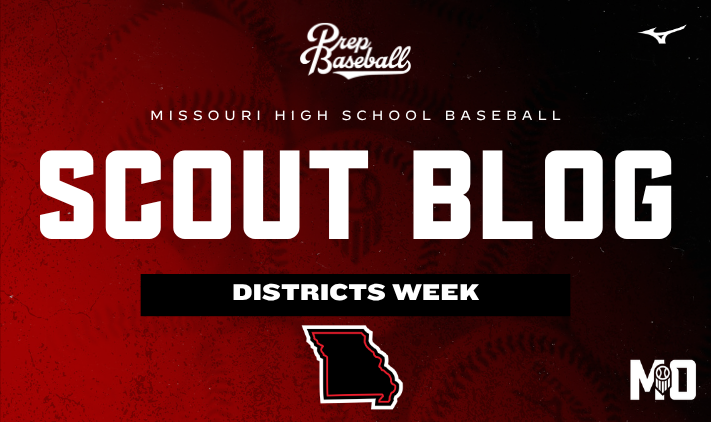 PrepBaseballMO's tweet photo. 𝙈𝙎𝙃𝙎𝘼𝘼 𝙎𝙘��𝙪𝙩 𝘽𝙡𝙤𝙜: 𝘿𝙞𝙨𝙩𝙧𝙞𝙘𝙩𝙨 𝙒𝙚𝙚𝙠 ✍️

More on a handful of prospects that popped up to our staff during our live looks during Districts Week of the MSHSAA season. 

Notes and video on 4️⃣7️⃣ players, here 👇

��: https://t.co/BVf8caI0Iz https://t.co/OJfryktf0B