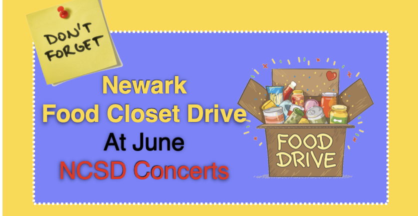 NewarkCSD's tweet photo. Reminding Concertgoers to Bring Donations for Newark Food Closet 🥫 https://t.co/9OWdUgk0e2 https://t.co/yda7smeVwH