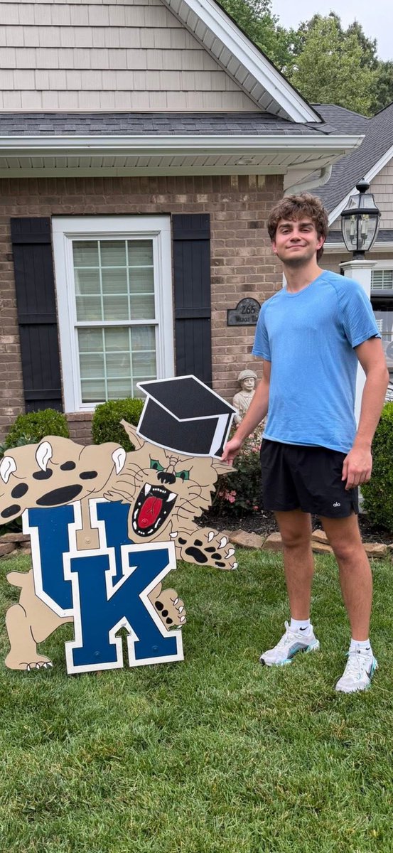 BrooksGoode's tweet photo. Well my oldest grandson that named me Sunshine has graduated and is now headed to the University of Kentucky.  I am really going to miss him but I am excited about going to Keeneland!!! https://t.co/iWD0TX8CxC