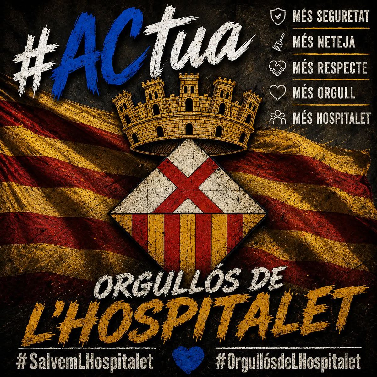 salvemlhospi's tweet photo. ACtuem d'una vegada a L'Hospitalet... Ara és l'hora... 
#ACtuaLH
#SalvemLHospitalet
#SalvemCatalunya https://t.co/8lJa1AIwbE