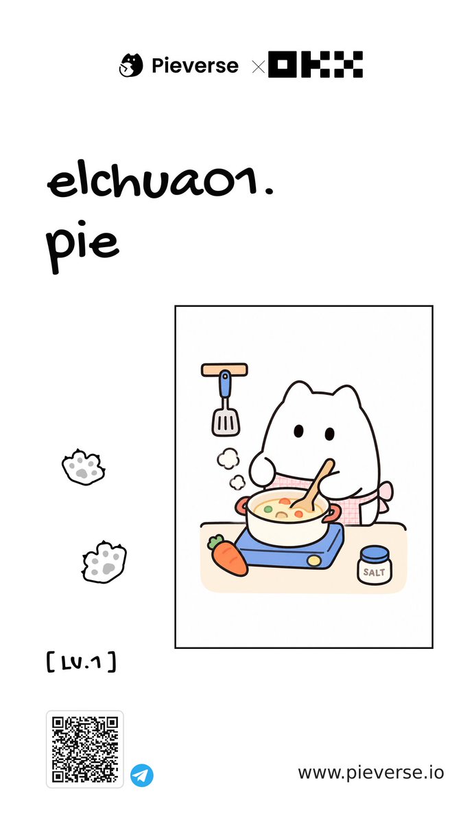 Elchua01's tweet photo. Meet elchua01.pie — my onchain agent on @pieverse_io.
Wallet, skills, deployed in Telegram. Took about 60 seconds.
https://t.co/uWrllpkEqP
@pieverse_io @pieverse_agent0 #PurrfectOnchain https://t.co/QZo7yDJPpw