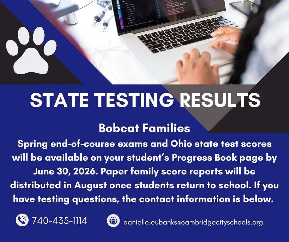 Cambridge_CS's tweet photo. State Test Results! #WeAreCambridge #CambridgeCares https://t.co/IPhsK4iSfb