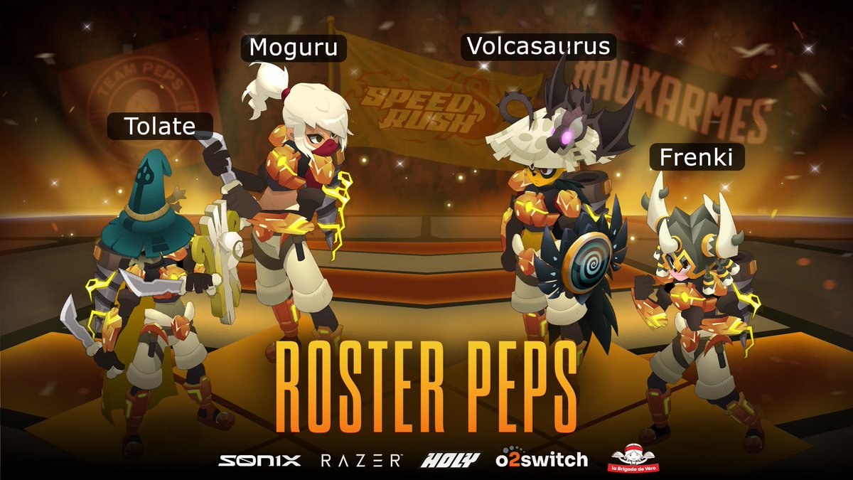 TeamPepsMAX's tweet photo. Pour notre première compétition sur #DOFUS on ramène les 4 fantastiques !

Bienvenue à @_Volcasaurus_, @MoguruDofus, @Frenki_20100 &amp; tolate4u  💛

RDV ce samedi à 14H sur la chaîne de @LuttiLutti_  pour suivre leur performance lors du SpeedRush !

#AuxArmes ⚔️ https://t.co/KwJFRJuELv