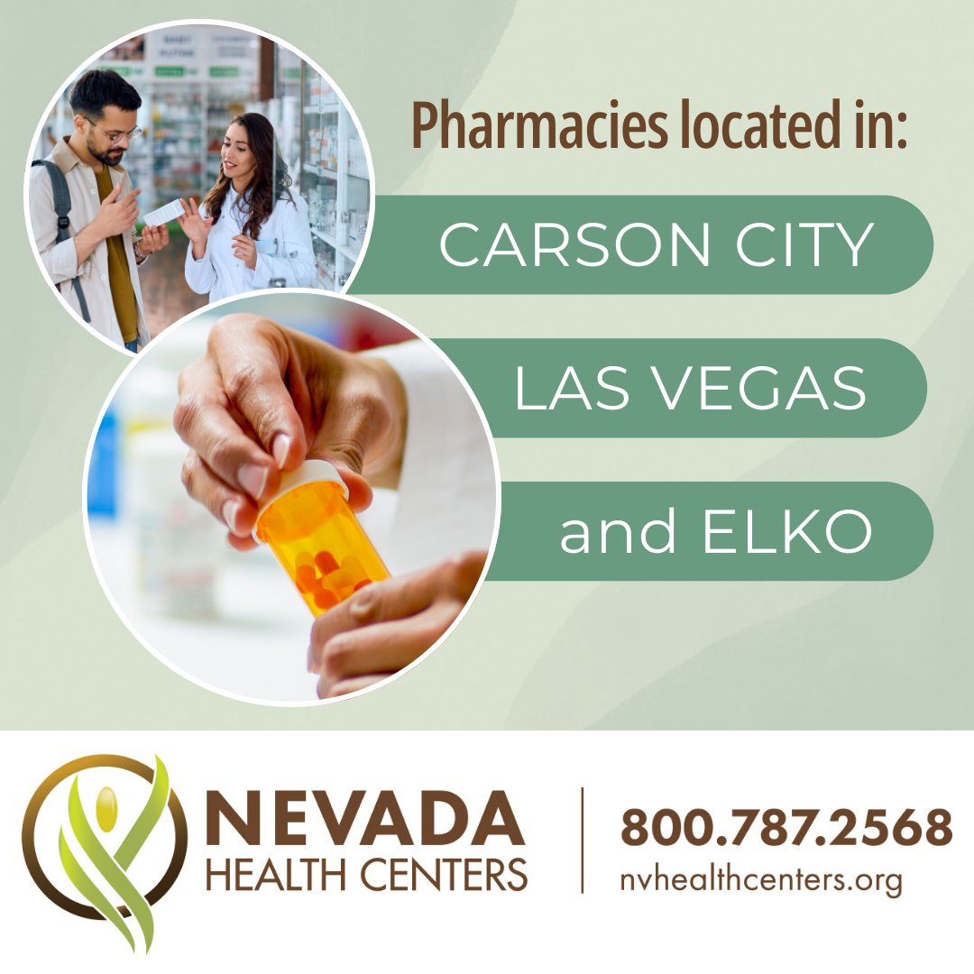 NVHC1977's tweet photo. Getting your prescriptions should be convenient and connected to your care. Nevada Health Centers offers pharmacy services for patients receiving primary care, dental or behavioral health services at our locations.

Ask your care team or learn more: https://t.co/qVaiUa84j0 https://t.co/ZgA3VUHoZm