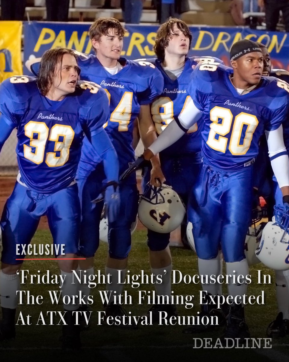 DEADLINE's tweet photo. EXCLUSIVE: The ‘Friday Night Lights’ fervor continues as the 20th anniversary approaches.

Ahead of the reunion at the ATX TV Festival, we can reveal that Shawn Cauthen and Lee Leshen are producing a documentary series about the impact of the show over the last two decades.

See more details here:
https://t.co/c6W2B4UWmi