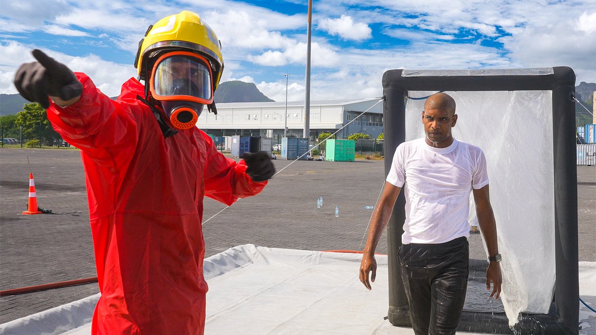 doddtra's tweet photo. #DTRA partners with Mauritius &amp; @USEmbassyMauritius for a joint CWMD HAZMAT exercise at Port Louis Harbour on May 19. Boosting readiness &amp; safety.  #HAZMAT #Mauritius https://t.co/Gw3oflwFLw