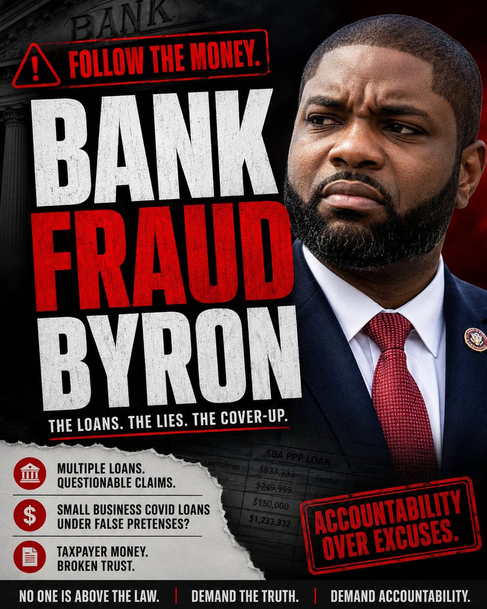 annvandersteel's tweet photo. Clearly Renner for Governor!  

Can we talk about #BankFraudByron? 

Byron Donalds’ past financial case deserves honest scrutiny.

Reports say he was charged in 2000 in a matter tied to a bad check and restitution to a bank. The case was later resolved, and Donalds has called it a mistake from his youth.

But voters still have a right to ask questions.

Transparency matters.
Character matters.
Records matter.