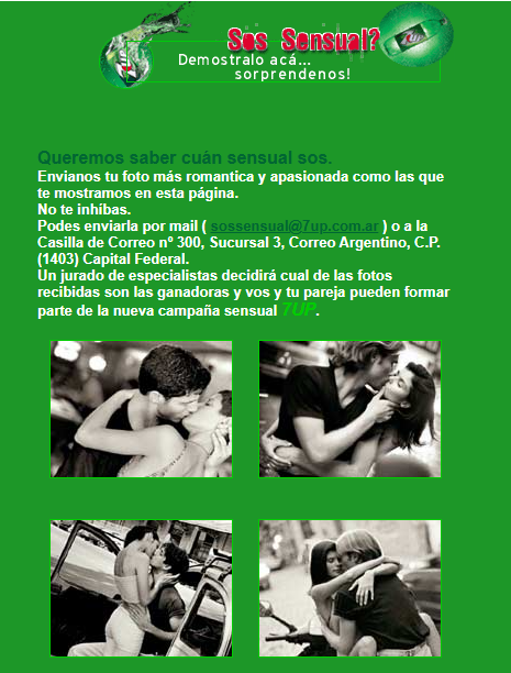 paleointernet's tweet photo. ¿Sos sensual? Un jurado de especialistas de 7-UP determinará con su veredicto si lo sos. https://t.co/flHZuZAEwo