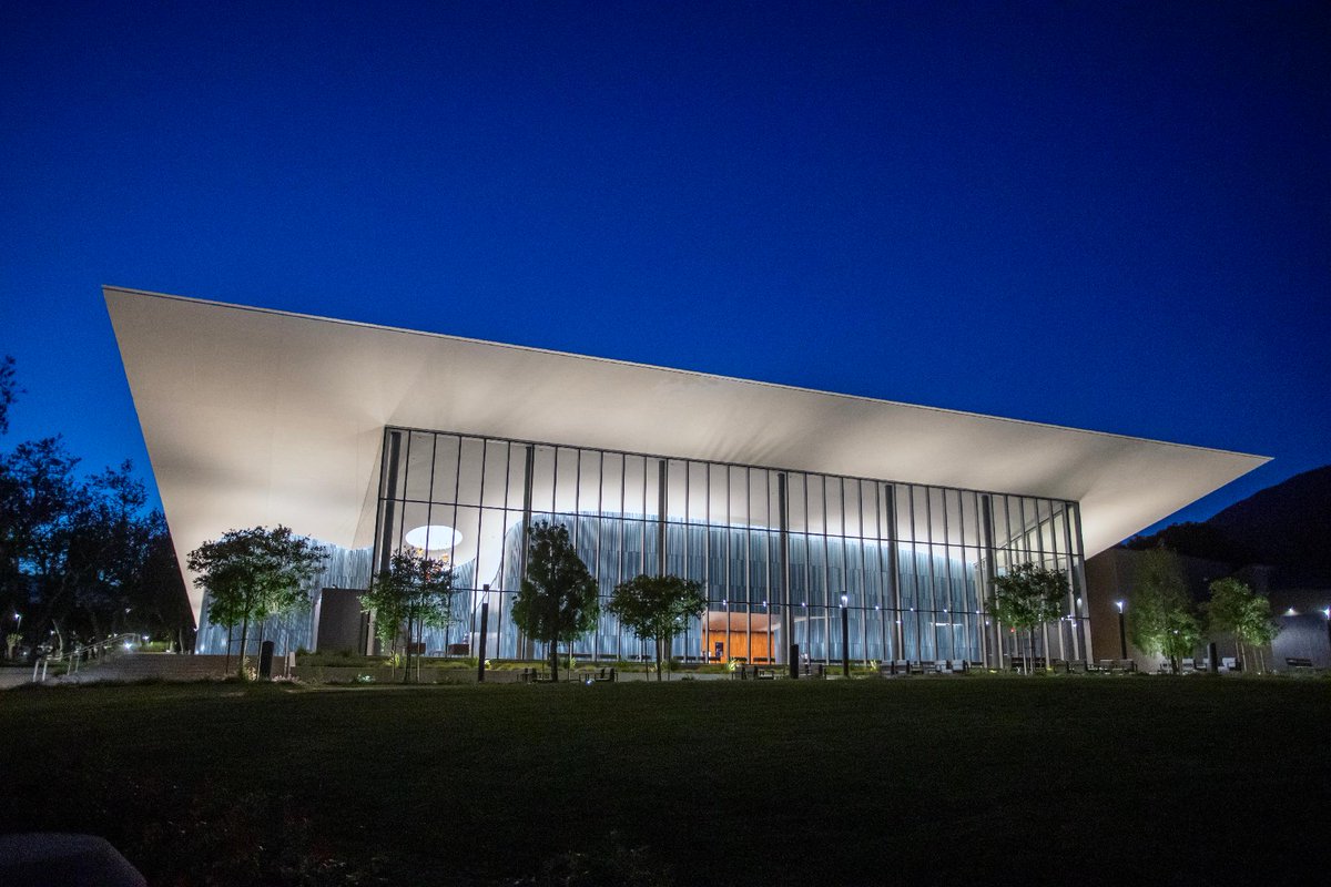CSUSBNews's tweet photo. Summer nights are beginning at #CSUSB! 🐾🌙 Take a look at how our newly finished Performing Arts Center lights up the campus. 👀✨

A space for creativity, community, and the next generation of Coyote storytellers and performers.💙

#CoyotePride #PerformingArts #campuslife https://t.co/Qv6kzIbWDH
