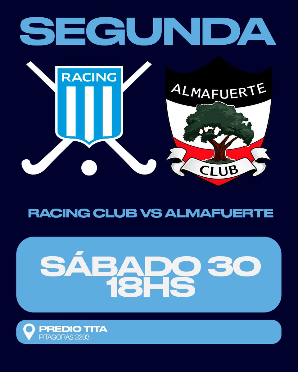 racinghockeyok's tweet photo. Se viene la Fecha 11 del campeonato @hockeybuenosaires 

Luego de un breve párate, volvemos al juego

¡Con todo, academia! https://t.co/qGFyzAc4Gm