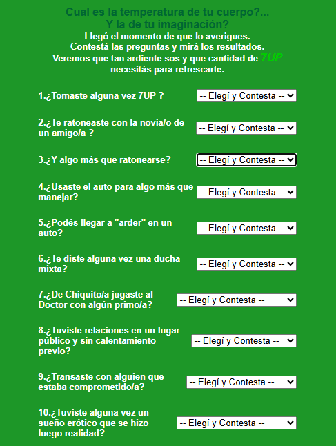 paleointernet's tweet photo. ¿Quién redactó este test en la vieja web de 7-UP? ¿Alejandra Rampolla? https://t.co/7pNgZqSRX4