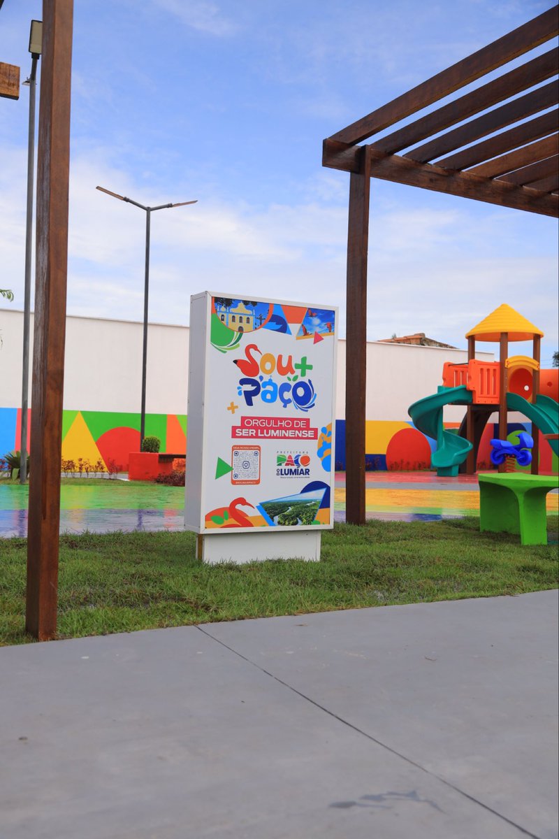 prefpaco's tweet photo. A Prefeitura de Paço do Lumiar inaugurou, nesta quarta-feira (27), a Praça Cecília Clemência Brito. ✨🌿

O espaço conta com playground, gazebos, iluminação em LED e área de convivência para as famílias luminenses. 💚 https://t.co/29LMT6ouYS