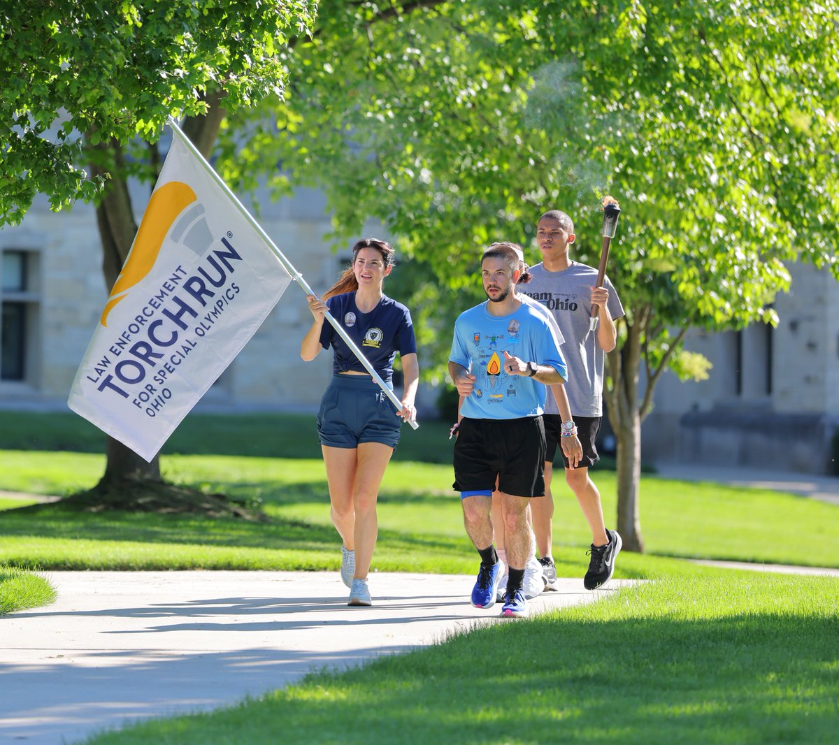 UToledoPD's tweet photo. UToledo Police was proud to take part in the Law Enforcement Torch Run for Special Olympics today. Events like this showcase The Power TO DO while living out our mission as The University for Toledo—supporting our community with purpose. #SpecialOlympics #LETorchRun #GoRocketsGo https://t.co/1LvT7LELNk