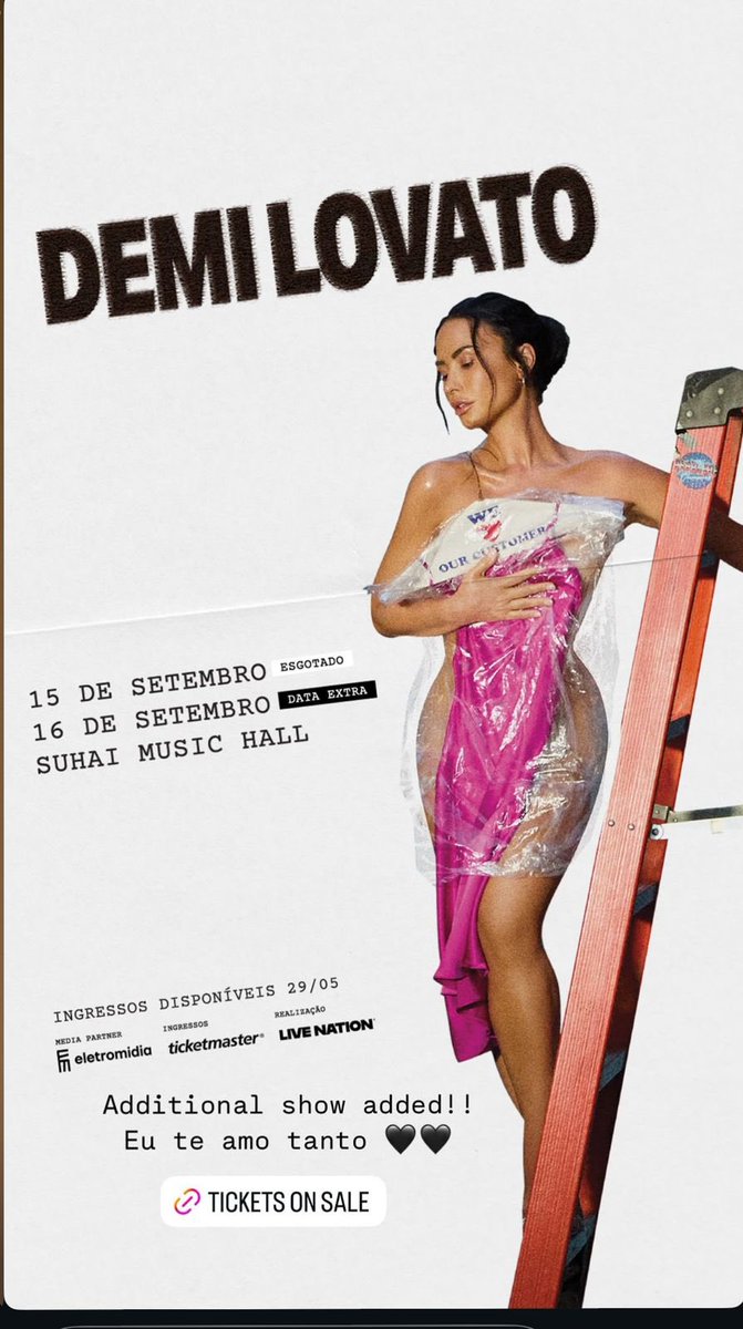 lovanizer99's tweet photo. Demi anuncia data extra minha chance de comprar PP ainda n morreu https://t.co/rnX08kooBb