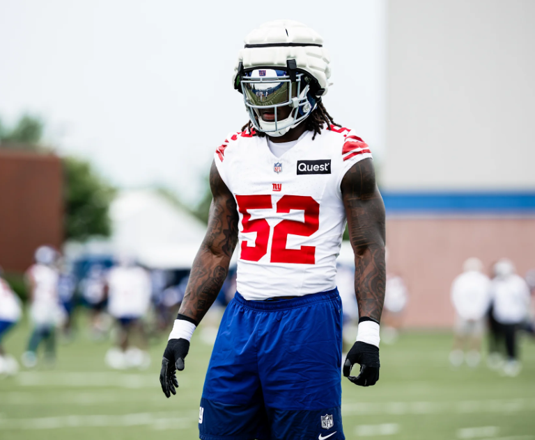 bigblue_data's tweet photo. Giants rookie Arvell Reese at OTAs on Wednesday.

(via https://t.co/S73gRu7hfd) https://t.co/jKnCeSSBcs