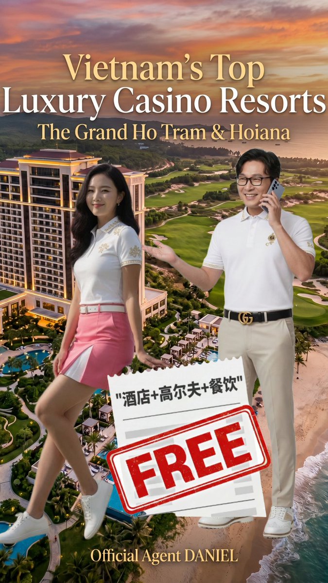 danielkimc8282's tweet photo. 越南顶级赌场酒店**免费住**！🏨💎✨ 用积分就能爽住 Grand Ho Tram 奢华体验！😍 Agent Daniel 官方代理｜限时特惠
📱 WeChat：hotramagent 📱 WhatsApp：+84 357 006 064 📱 Telegram：@hotramagent 现在用酒店里程/奖励积分，即可尊享难忘的VIP奢华之旅！ 限时独家促销进行中：
✅ 五星级奢华住宿 ✅ 世界级高尔夫球场体验 ✅ 顶级美食餐饮 ✅ 私人机场接送服务
The Grand Ho Tram 独家福利： ✔ 入住**无需任何押金** ✔ 退房仅用累积积分结算 —— **全程零现金**！
预订前请务必联系官方代理 Mr. Daniel，为您量身定制VIP奢华套餐！
The Grand Ho Tram & Hoiana Resort & Golf 与 Daniel 一起开启您的完整奢华之旅！🚀
#GrandHoTram #越南旅行 #胡志明 #赌场酒店 #豪华度假 #积分换奢华 #越南高尔夫 #AgentDaniel