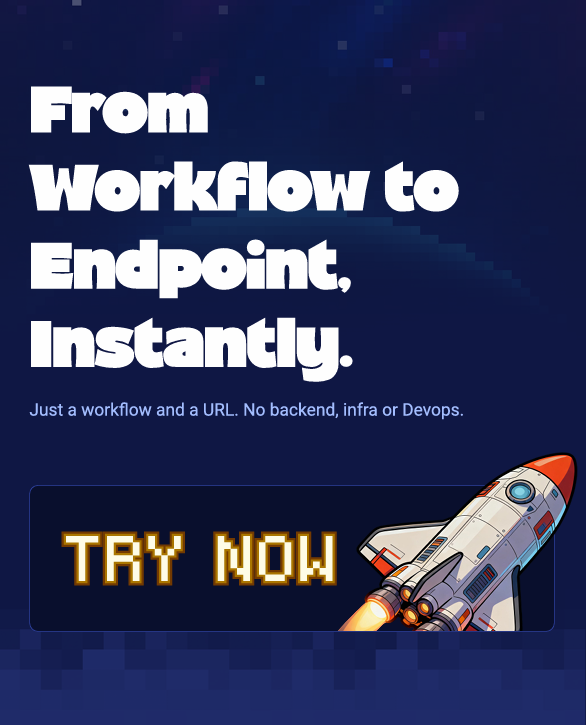 FloyoAI's tweet photo. No deployment. No infra. From workflow to endpoint, instantly.

https://t.co/H27xruXeeF https://t.co/t9PRJA88Xz