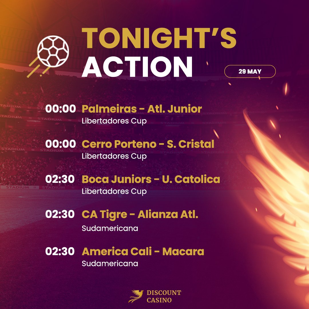 discountcasino8's tweet photo. 🌑 Copa Libertadores group stage is here. Boca Juniors vs Universidad Católica with top odds at Discount Casino. Discount Casino Login: https://t.co/FatQjlERLk https://t.co/hBdqBkaS5m