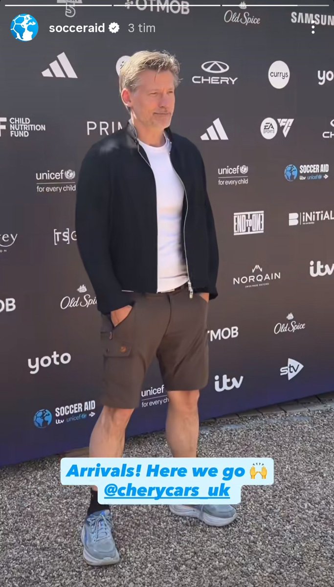 NinaNorlund's tweet photo. NCW HAS ARRIVED FOR SOCCER AID TRAINING CAMP 2026

📷 credit: socceraid IG story 

#NikolajCosterWaldau #SoccerAid https://t.co/VErXyU2AS9