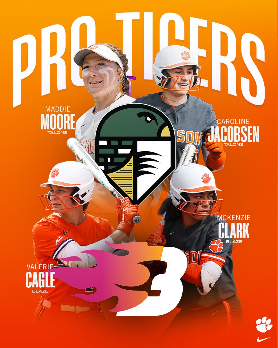 clemsonsoftball's tweet photo. Your pro Tigers are squaring off on the diamond!

Mark your calendars and grab your tickets as the Carolina Blaze host the Utah Talons at the Durham Bulls Athletic Park in Durham, N.C. 

🎟️ https://t.co/nTEWi4QaVm https://t.co/Z96dIXbPyg