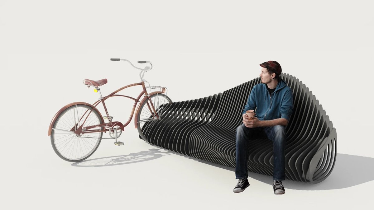 toxel's tweet photo. Parametric Bike Stand: https://t.co/mMnqOiJwtB https://t.co/xf5vcQx7A4