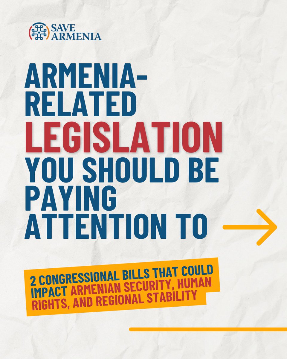 SaveArmeniaUS's tweet photo. Congress is considering 2 bills that could impact Armenian security, human rights, and regional stability:

🇦🇲 H.R. 6840 - Armenia Security Partnership Act
🇦🇿 H.R. 5369 - Azerbaijan Sanctions Review Act

These bills address POWs, illegal detentions, accountability, cultural protection, and peace benchmarks.

Policy decisions have human consequences. Contact Congress and speak up.

#Armenia #HumanRights #SaveArmenia #Congress