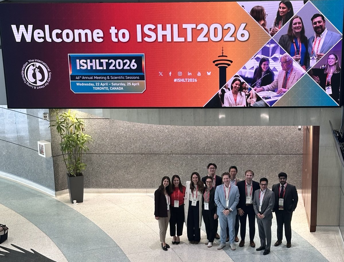 NMCardioVasc's tweet photo. Stephen F. Chiu, MD, Duc Thinh Pham, MD, and Benjamin Bryner, MD, presented on topics spanning pulmonary thromboendarterectomy outcomes, donation after circulatory death heart transplantation and donor heart perfusion. #ISHLT2026 @ISHLT https://t.co/QhZx9e0SSg