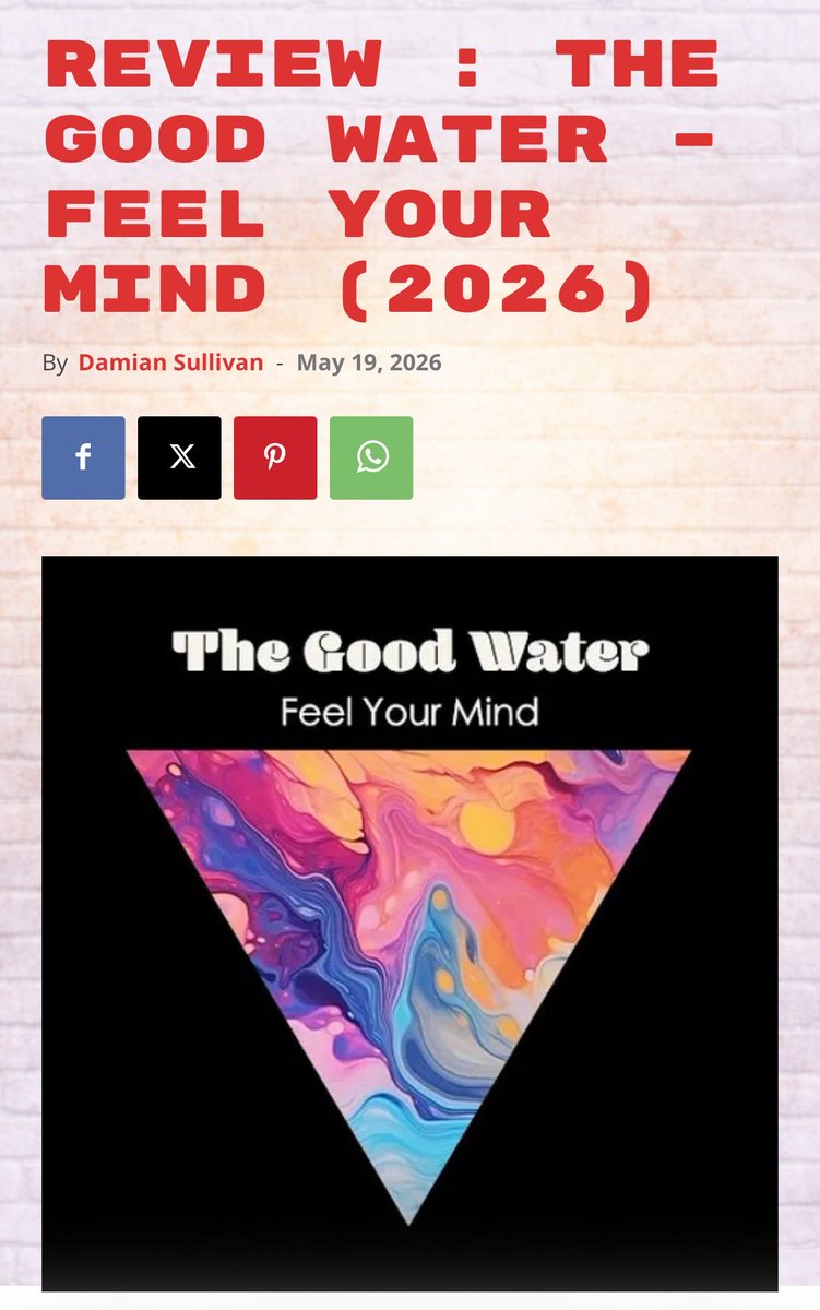 thegoodwater's tweet photo. Fantastic review from @MaxVolMusic 9/10!! Thanks Damian 🙌 https://t.co/zgDb73dTvh https://t.co/5aphJwNKCh