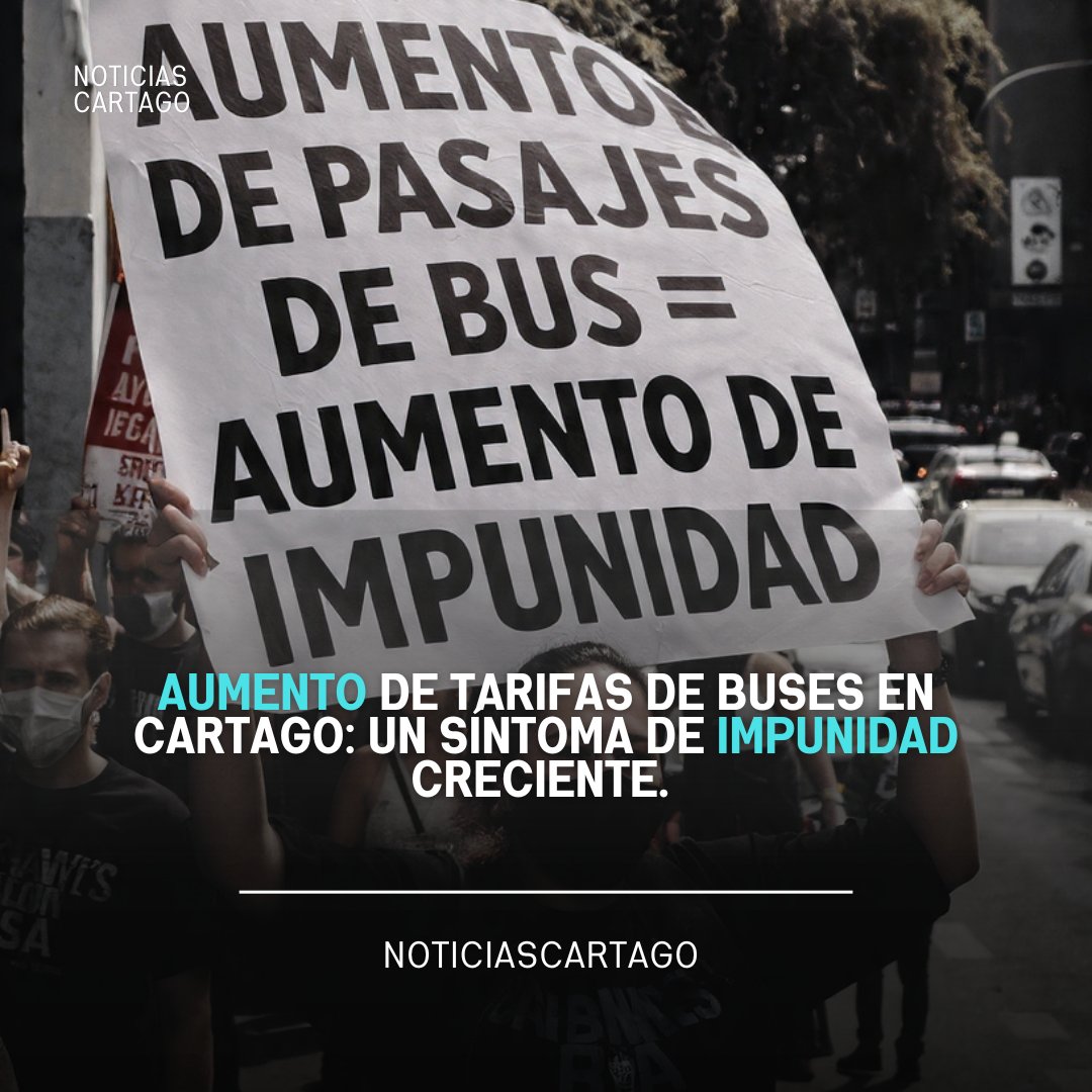 notiscartago's tweet photo. #NotaDelRedactor
Aumento de Tarifas de Buses en #Cartago: Un Síntoma de Impunidad Creciente.
La Autoridad Reguladora de los Servicios Públicos (Aresep) aprobó un incremento INMERECIDO del 5,43% en los pasajes de autobús,
🔗👇 :
https://t.co/knbs6DP4yz https://t.co/wBgDO2PGCn