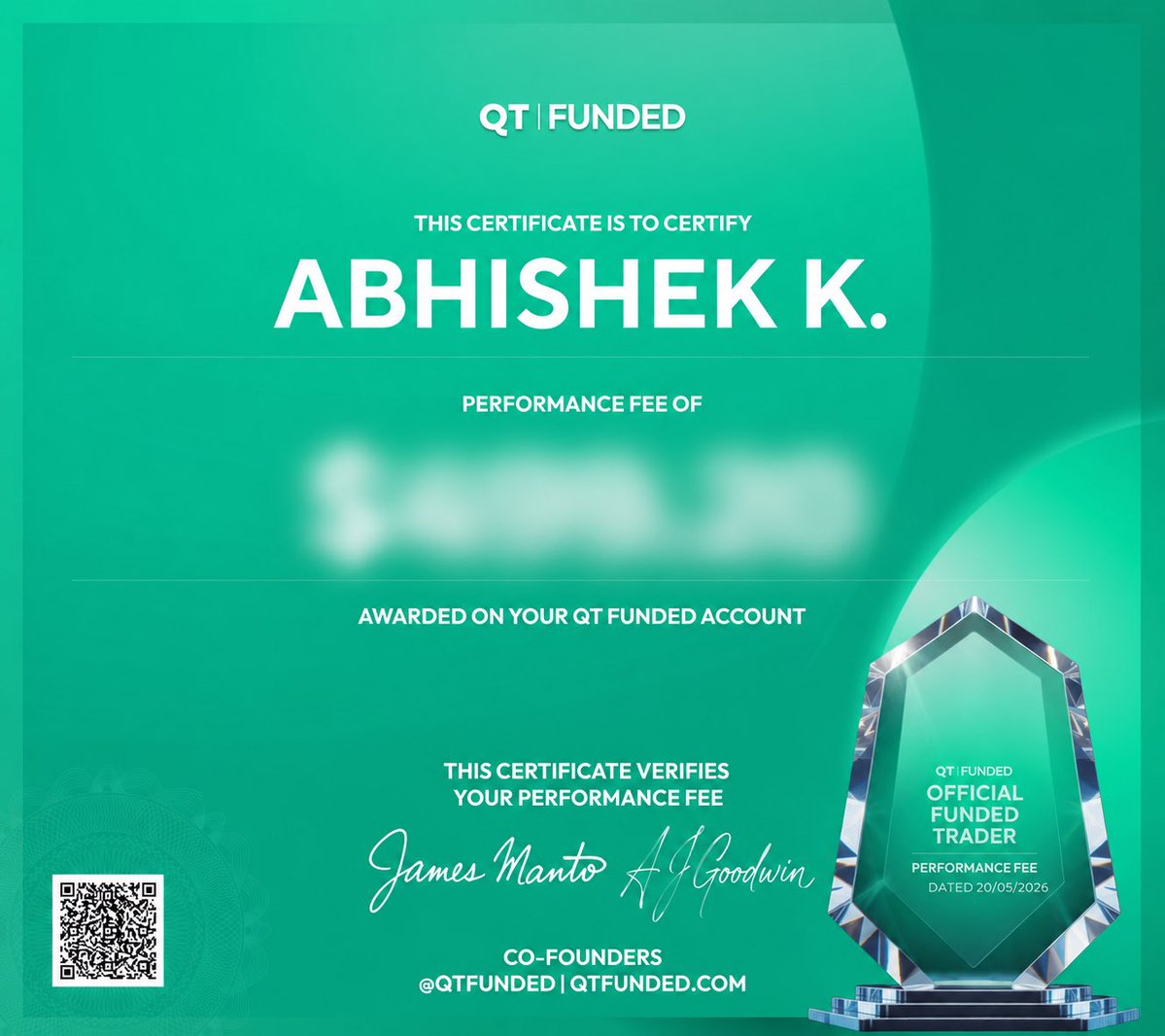 Forexbhi's tweet photo. Calling it a month..!! 🚀 Payout credited thanks @QtFunded @AlexQuantTekel @BossMohitt 
Focusing next 6 months with consistency and discipline as always moving towards bigger goals one after another 🔥
#believe https://t.co/FzHSp4XYRJ